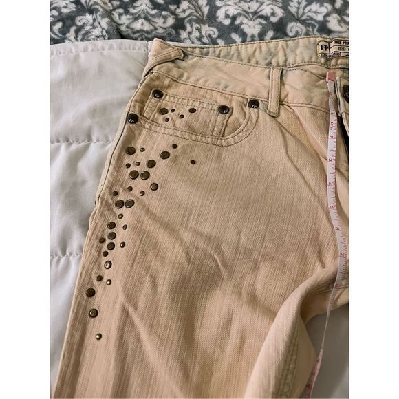 Anthropologie Free People studded bleached jeans sz31 - Picture 6 of 13
